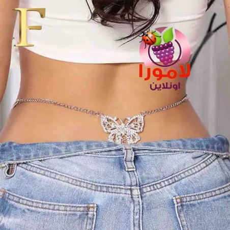 دلاية الفراشة على سلسلة الظهر المعدنية