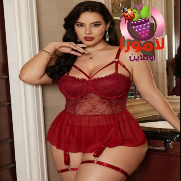 لانجيري قصير نسائي للجسم الممتلئ (بيج سايز) كود 196 - تصميم بيبي دول بلون نبيتي مميز