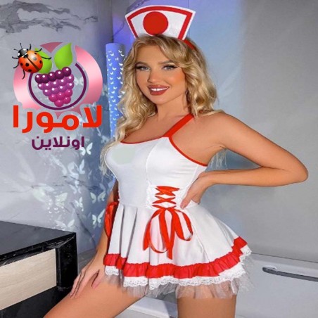 لانجيرى تنكرى ممرضة قصير أبيض أحمر لانجرى ممرضة 368