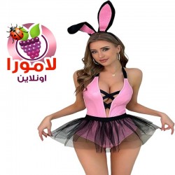 لانجرى تنكرى 454 أرنب بينك جيب شيفون أسود لانجرى حريمى