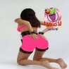 أطقم كلبشات فاخرة - حزام خصر مع مسكات جلدية جانبي
